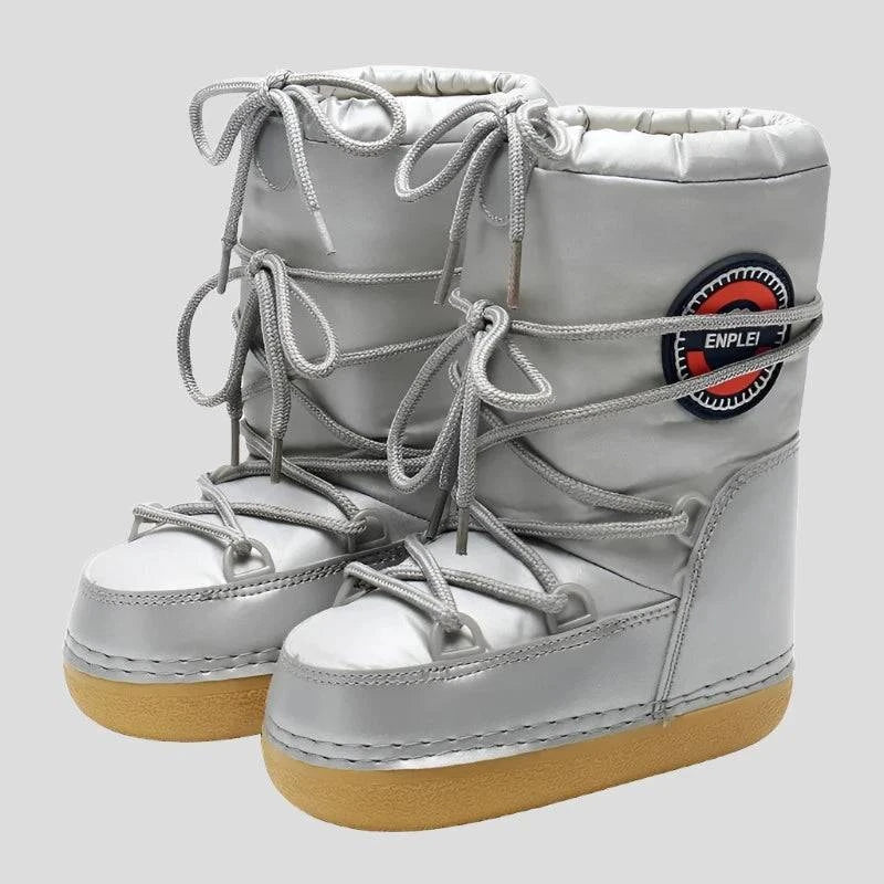 Winter Non-Slip Mid-Calf Slip-on Snow Boots for Women - true-deals-club