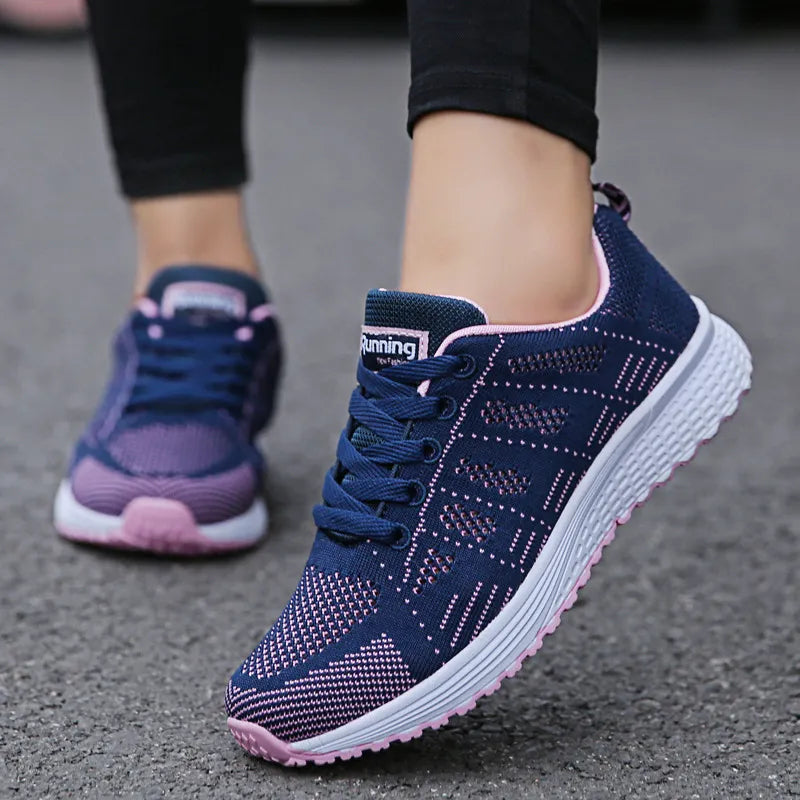 Casual Breathable Mesh Flat Sneakers for Women - true-deals-club
