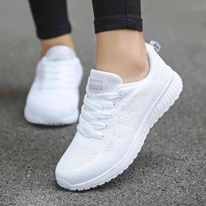 Casual Breathable Mesh Flat Sneakers for Women - true-deals-club