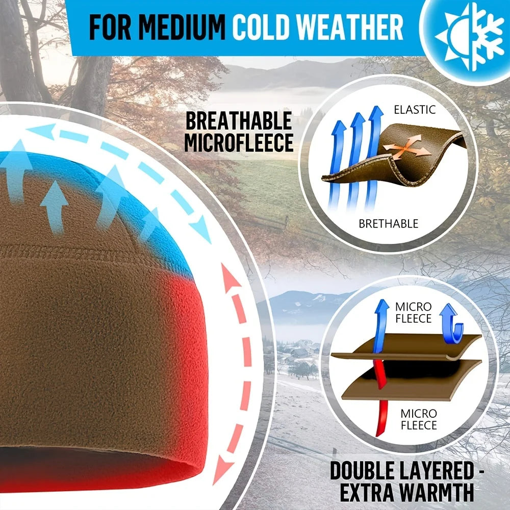 Unisex Windproof Polar Fleece Beanie Hat - Ski Winter Edition - true-deals-club
