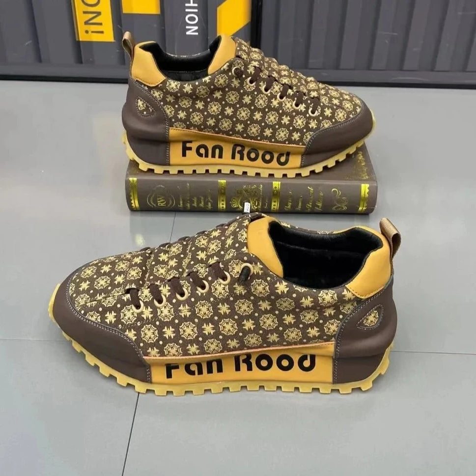 Luxury Platform Fan Rood Sneakers for Men - true-deals-club