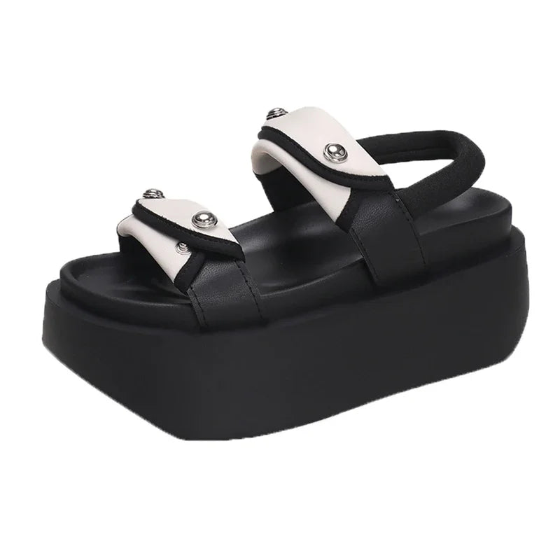 Summer Platform Sandals: Flat Chunky Heels, Beach Gladiator Style, 8CM - true-deals-club