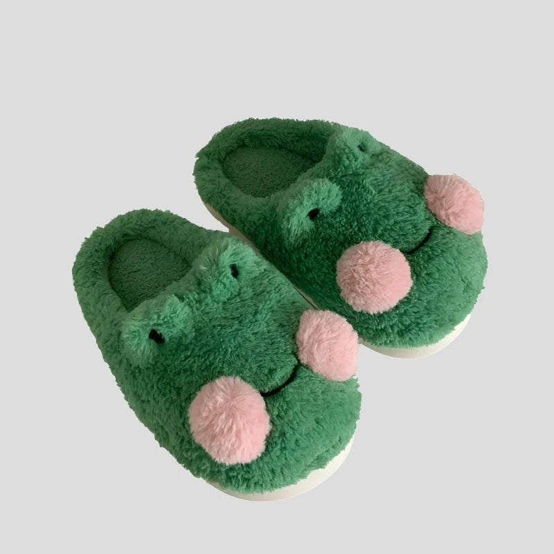 Unisex Lovely Frog Cotton Slippers - true-deals-club