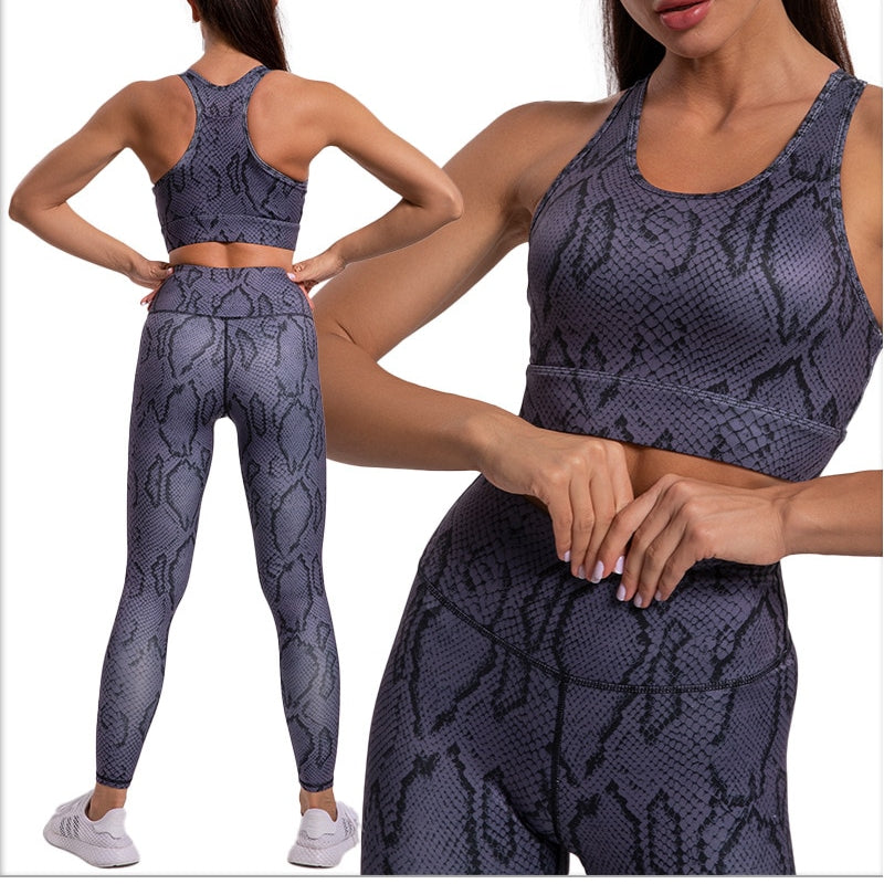 Leopard Print Fitness Yoga Set for Women - true-deals-club