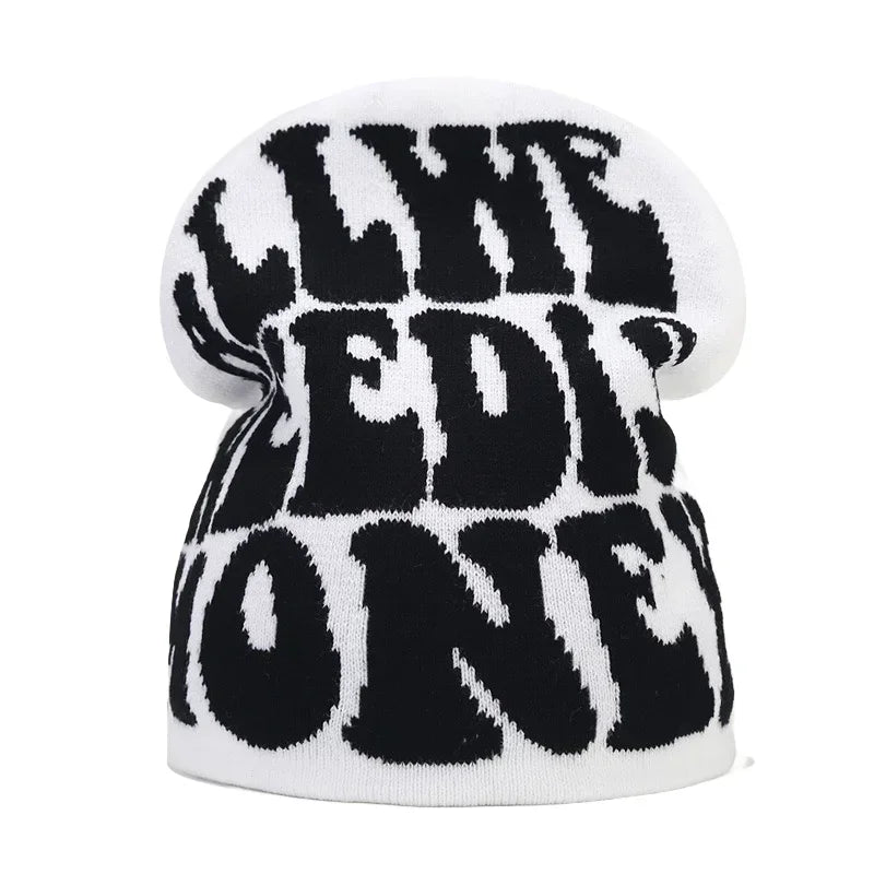 Kanye Letter Knitted Beanie: Unisex Hip Hop Hat - true-deals-club