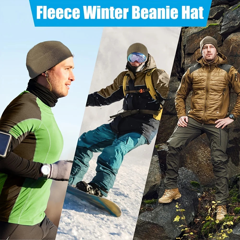 Unisex Windproof Polar Fleece Beanie Hat - Ski Winter Edition - true-deals-club