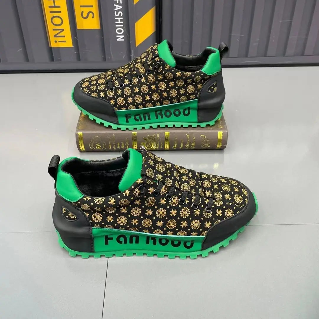 Luxury Platform Fan Rood Sneakers for Men - true-deals-club