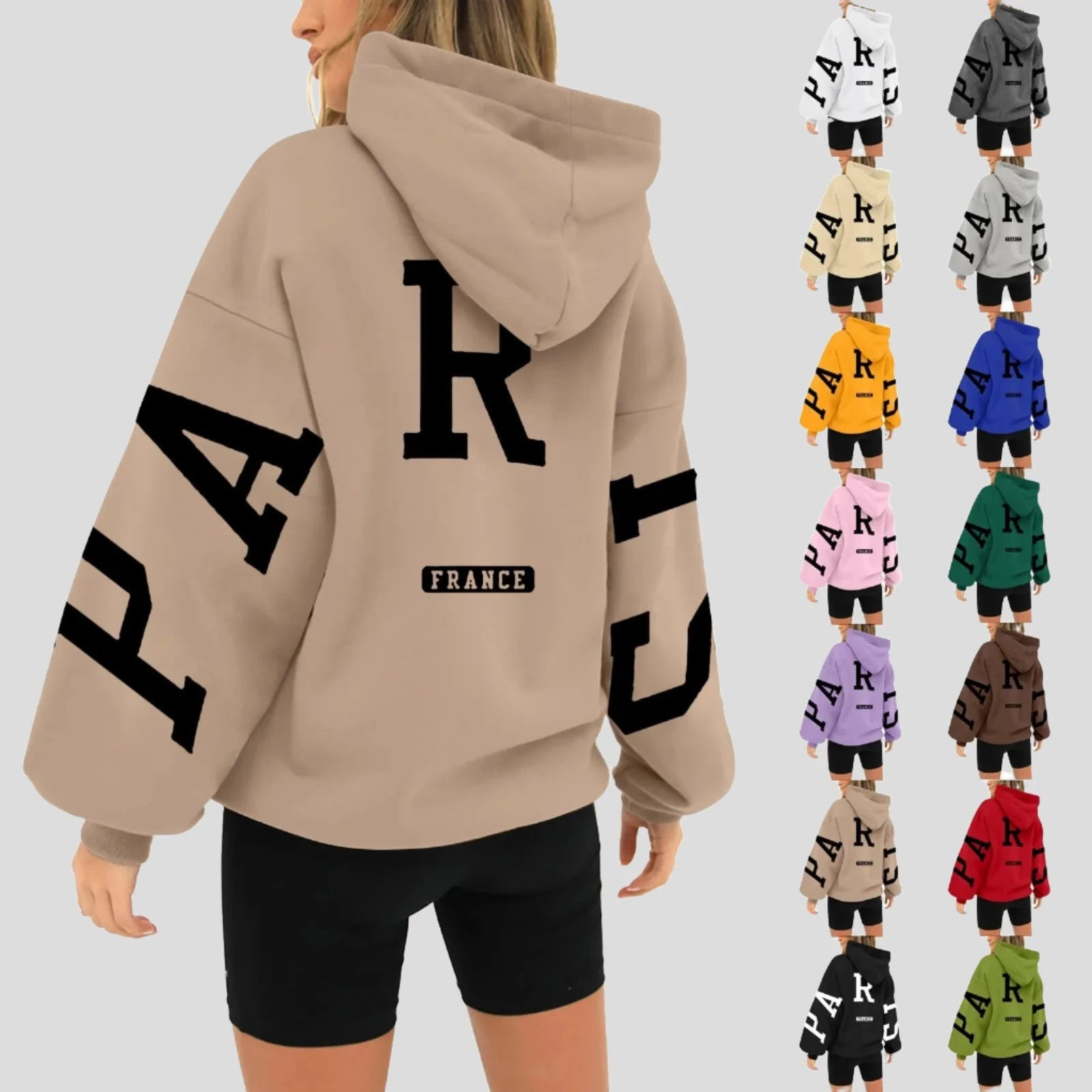 Paris France Printed Sweatshirt Hoodie for Women - true-deals-club