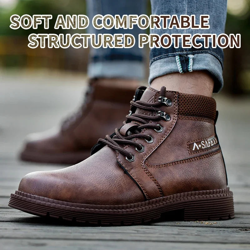 Steel Toe Safety Boots: Men's Fashion Work Sneakers - true-deals-club