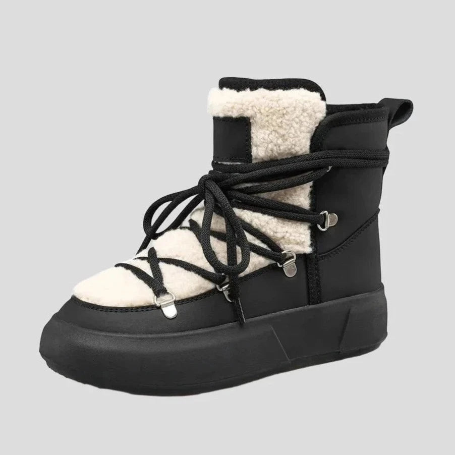 Winter Ankle Boots Trendy Platform Plush Lining for Women - true-deals-club