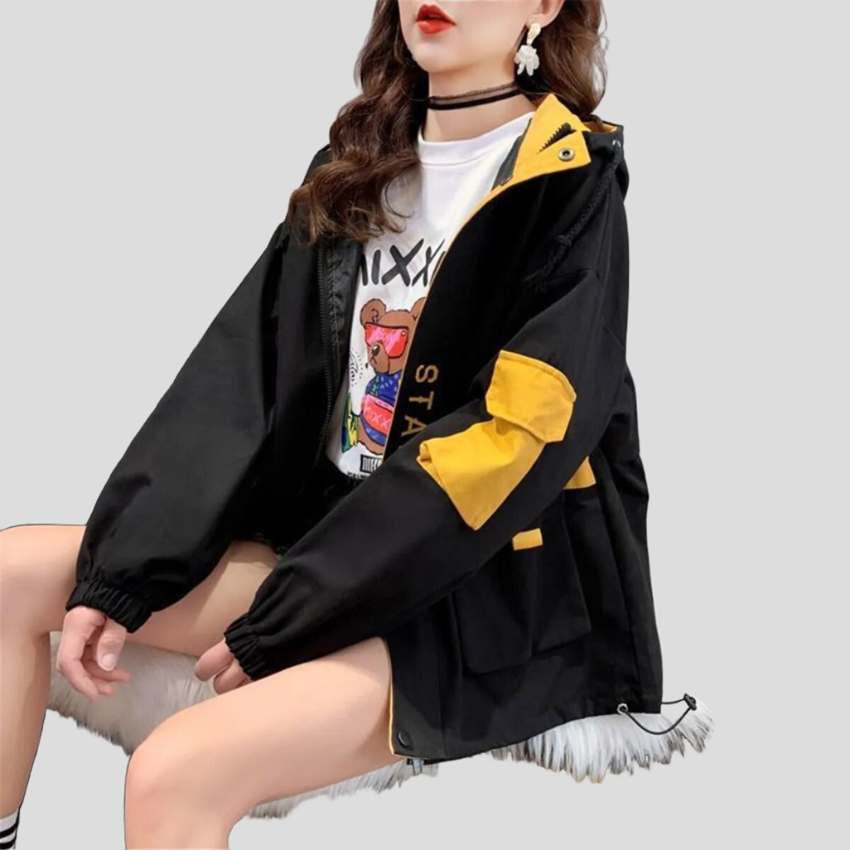 Loose Hoodie Jacket: Kpop Spring-Autumn for Women - true-deals-club