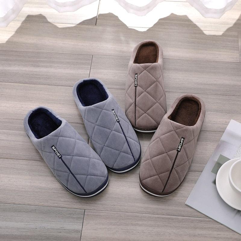 Extra Large Indoor Cotton Slippers for Men - true-deals-club