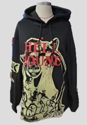 Goth Hoodie Y2K Retro Mummy Print Oversized - true-deals-club