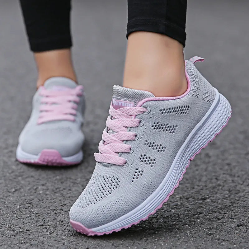 Casual Breathable Mesh Flat Sneakers for Women - true-deals-club