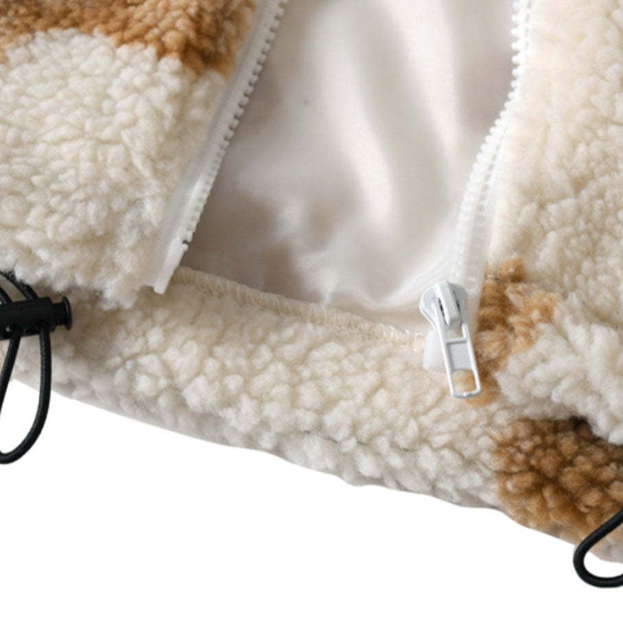 Unisex Furry Bear Streetwear Zip-up Jacket - true-deals-club
