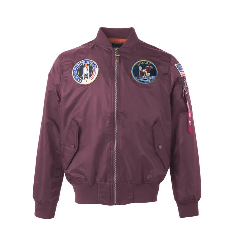 100th Shuttle Mission Jacket - Apollo Thin MA1 Bomber Jacket - true deals club