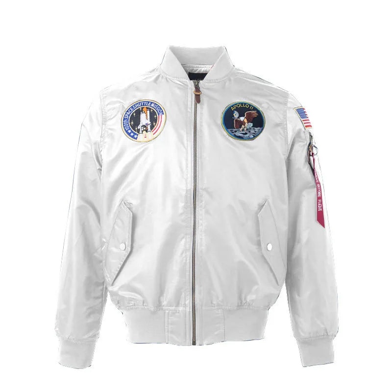 100th Shuttle Mission Jacket - Apollo Thin MA1 Bomber Jacket - true deals club