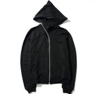 Unisex Full Zipper Harajuku Black Hoodie - True-Deals-Club