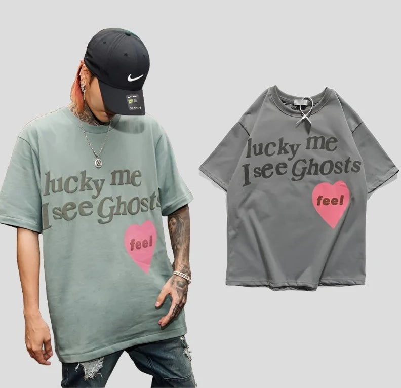 Lucky me I see ghosts T-Shirt - true-deals-club