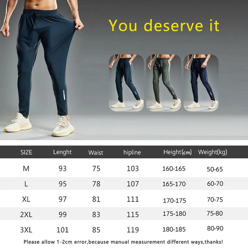 Elastic Men's Running Sport Pants: Jogging, Training, and Fitness - true-deals-club