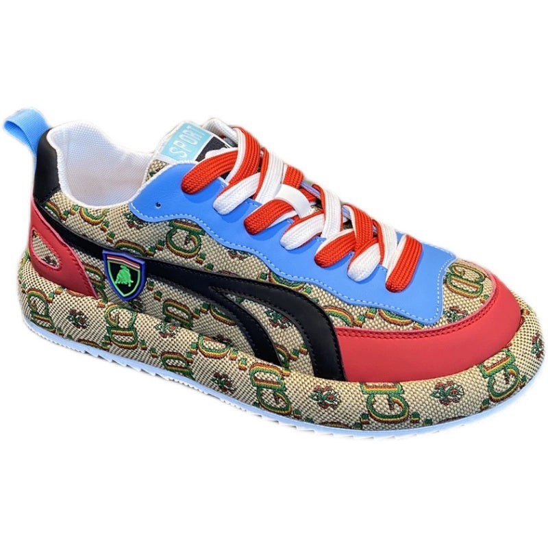Embroidered High-End Sneakers Thick Sole - true-deals-club