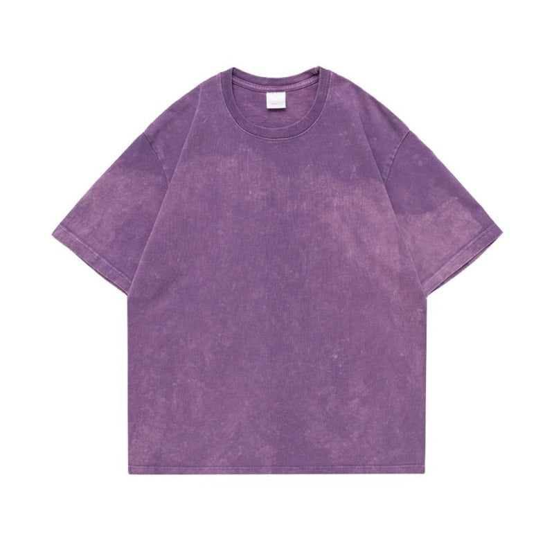 Women's Acid Wash Short Sleeves T-shirts - true-deals-club