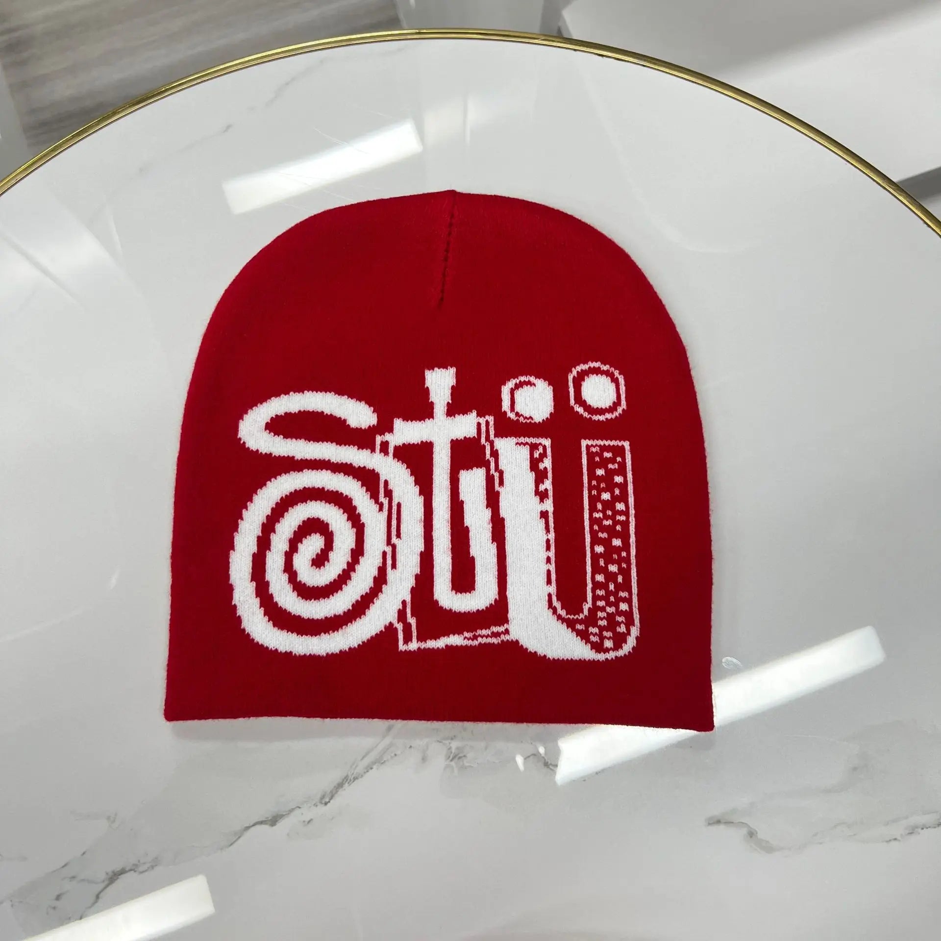 STU Jacquard Knit Beanie - Unisex Winter Cap - true-deals-club