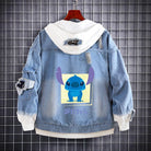 Cartoon Jean Jacket - Stitch Inspired Denim Hooded Coats for Women