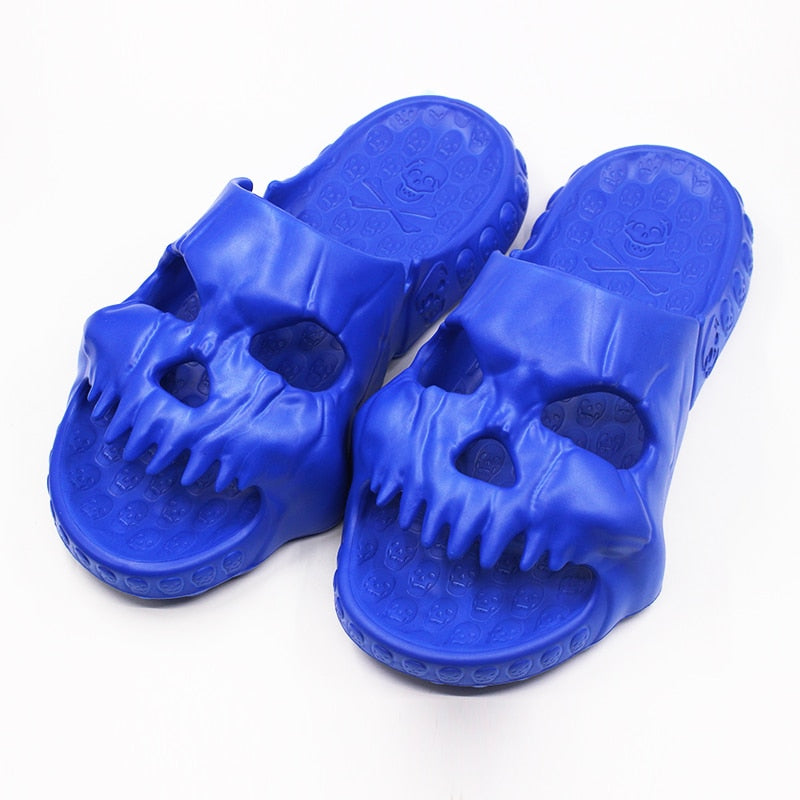 Skull-Faced Men's Slides with Eye-Catching Design - true-deals-club