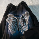 Butterfly Hoodie - Y2k Patch Design - true-deals-club