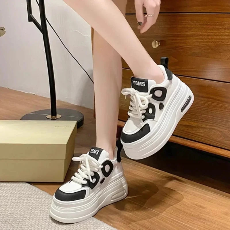 Chic White Platform Sneakers for Women: Trendy, and Stylish Footwear - true-deals-club