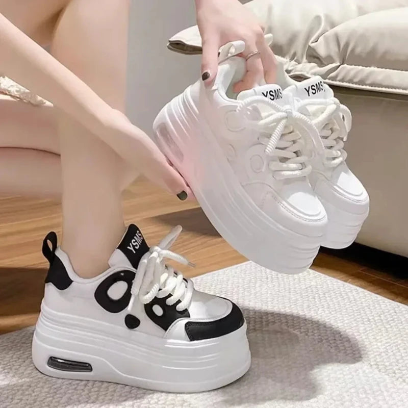 Chic White Platform Sneakers for Women: Trendy, and Stylish Footwear - true-deals-club