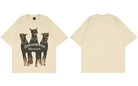 Doberman Dog Graphic Oversized Cotton T-shirt for Men - True-Deals-Club