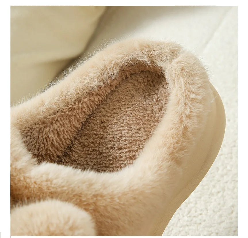 Chunky Plush Non-Slip Fluffy Slippers for Women - true-deals-club