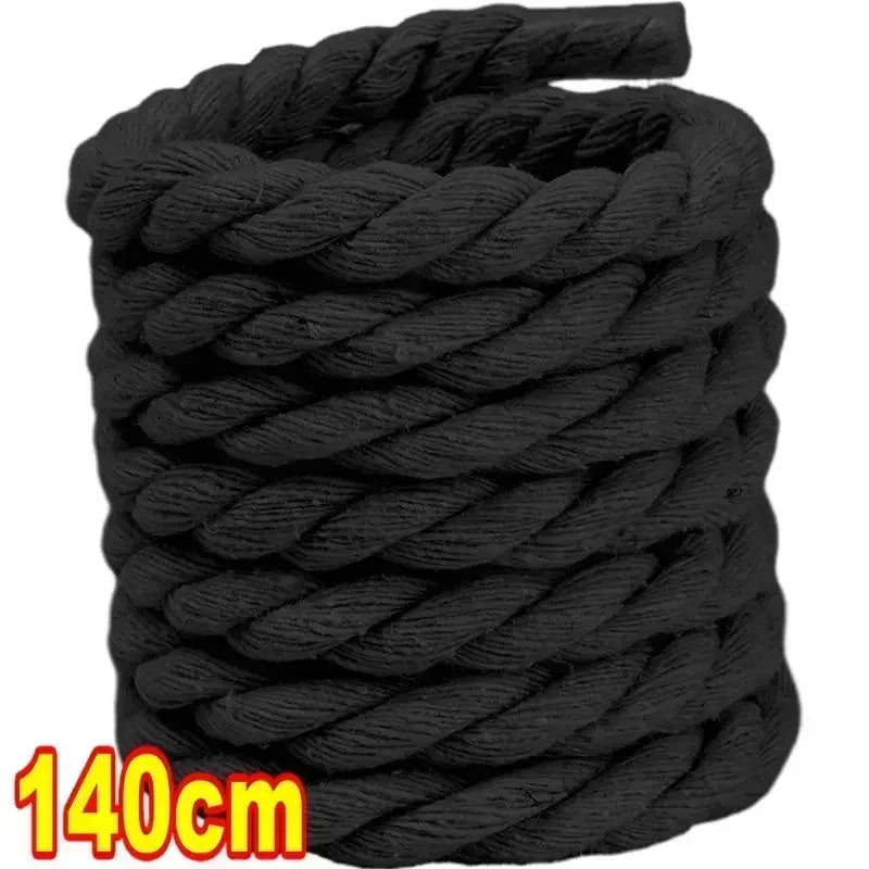 Dynamic Duo: 2PCS Thick Cotton Line Weaving Twisted Rope Shoelaces (120-160CM) - true-deals-club