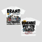 Oversized Graphic T Shirts - Remember Why You Started - true-deals-club