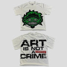 Oversized Graphic T Shirts - art is not a crime