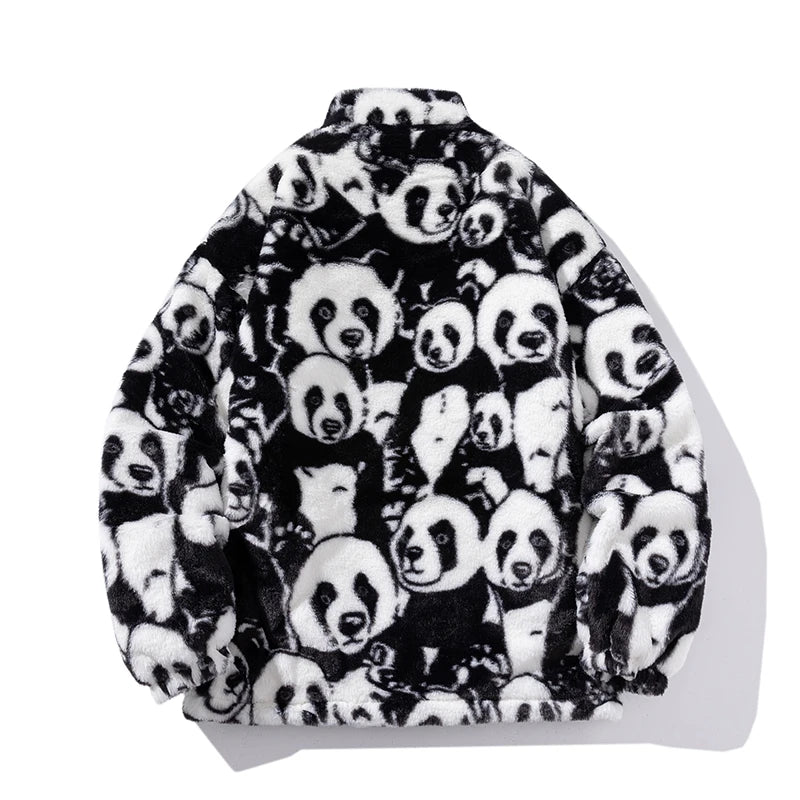 Winter Panda Men's Oversized Warm Fleece Puffer Jacket - True-Deals-Club
