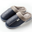 Unisex Waterproof Fur Slippers - Indoor PU Leather - true-deals-club