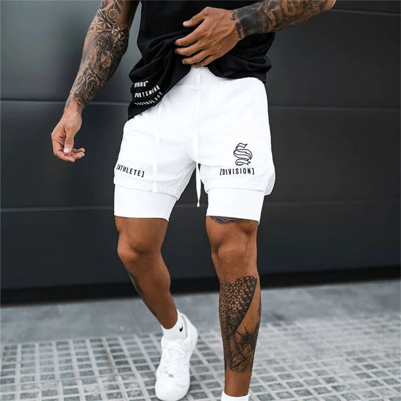 2-in-1 Running and Gym Shorts for Men: Quick Dry Fitness - true-deals-club