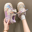 Teen Women Cute Round Toe Platform Sneakers - True-Deals-Club