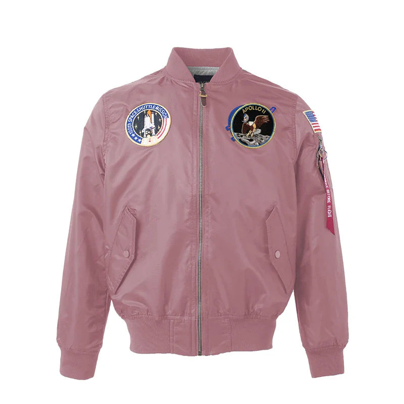 100th Shuttle Mission Jacket - Apollo Thin MA1 Bomber Jacket - true deals club