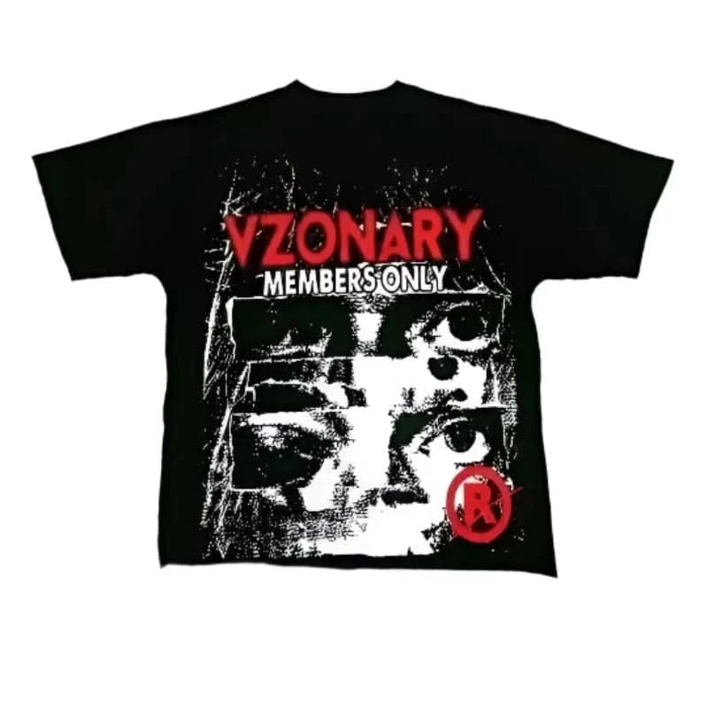 Members Only Vzonary Tees - Oversized Graphic Print T-shirts - true-deals-club