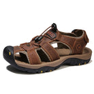 Leather Sandals: Men's Outdoor Anti-Collision Toe Design - true-deals-club