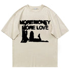 More Money More Love Cotton Oversized Graphic Tee for Men - true-deals-club