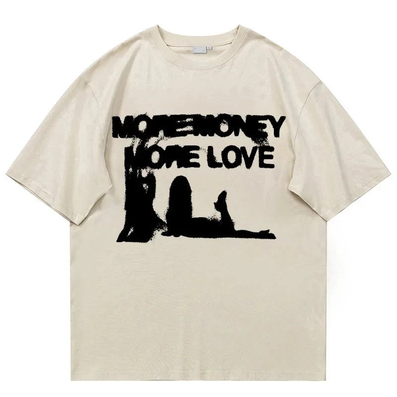 More Money More Love Graphic Oversized Men's Cotton T-shirt - true-deals-club