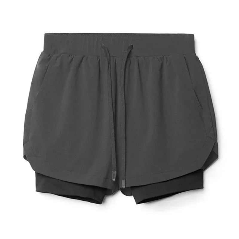 Double-Layer Sport Shorts: Quick-Dry Shorts for Men - True-Deals-Club