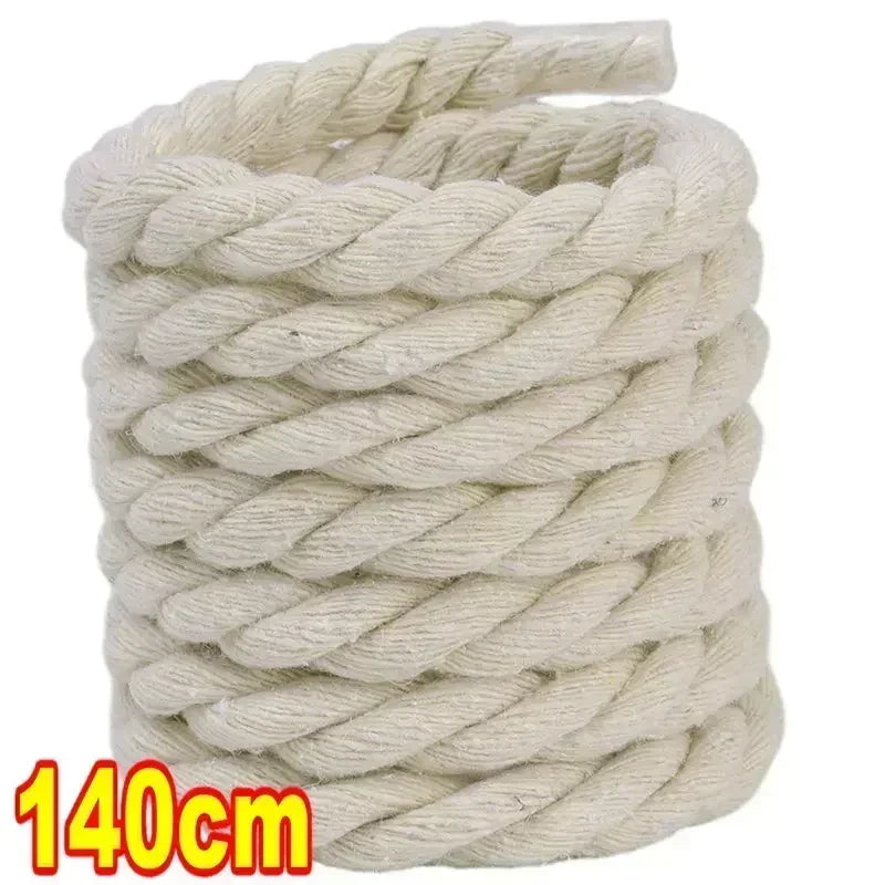 Dynamic Duo: 2PCS Thick Cotton Line Weaving Twisted Rope Shoelaces (120-160CM) - true-deals-club