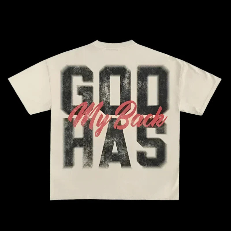 God T shirt | God Has My Back Print - true-deals-club