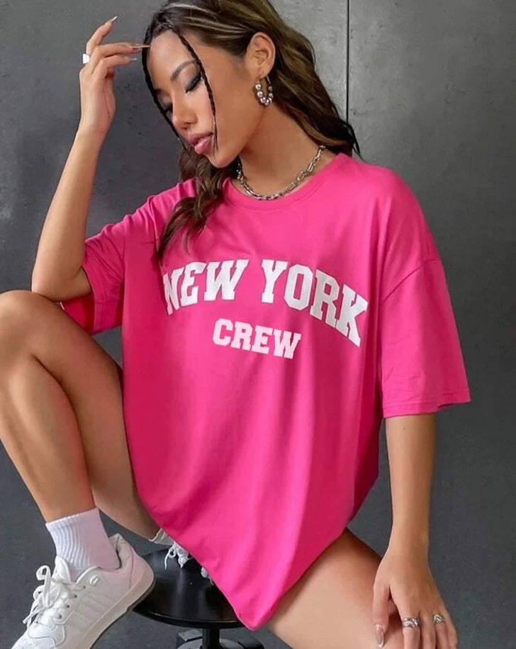 New York T Shirt Oversized - Urban Fashion Statement for Women - true-deals-club